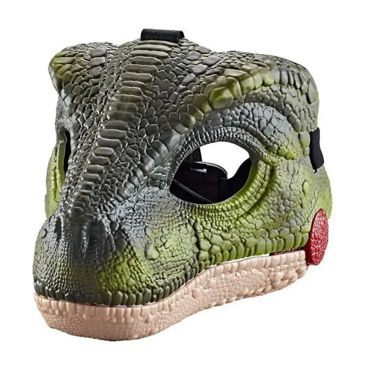 Velociraptor dinosaur mask, front view