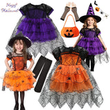 Girls Spider Witch Tutu Costume Set thumbnail 6