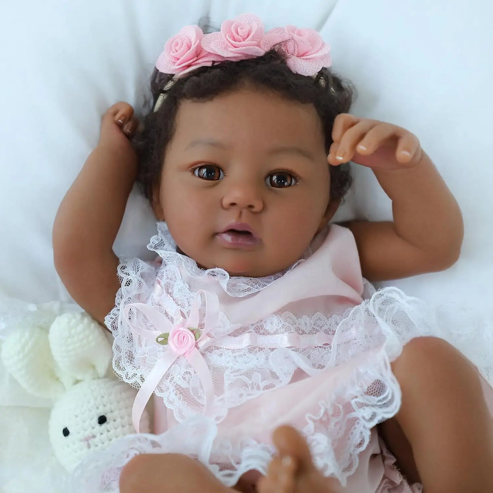 Realistic Soft-Body Baby Doll with Plush Bunny Toy