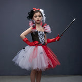 Girls Dalmatian-Spot Villain Costume - 4-Piece Tutu Set thumbnail 5