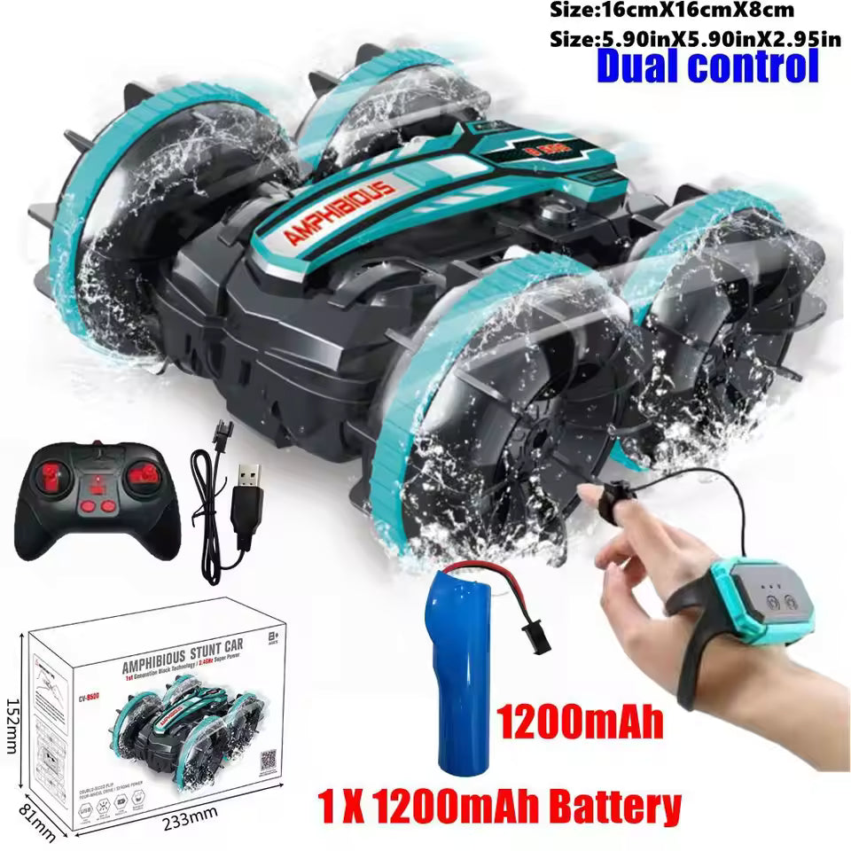 Amphibious 4WD RC Stunt Car – Waterproof Off-Road Drift Vehicle with 360° Rotation