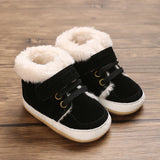 Baby High-Top Fleece Sneakers, Warm Winter Newborn Shoes thumbnail 3