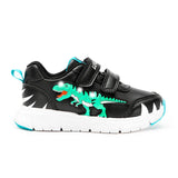 Kids LED Light-Up T-Rex Dinosaur Trainers, Leather Flashing Sneakers thumbnail 3