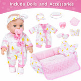 12 Inch Baby Doll Playset with Fold-Out Bed & Accessories thumbnail 4
