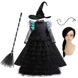 Girls Emerald Witch Ball Gown Costume thumbnail 4