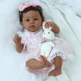 Realistic Soft-Body Baby Doll with Plush Bunny Toy thumbnail 2