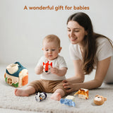 Montessori Plush Farm Barn Sensory Toy with Crinkle, Rattle & Bell thumbnail 5