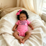 20" Realistic Reborn Baby Doll - Curly Hair Sleeping Newborn thumbnail 2