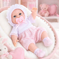 12 Inch Reborn Baby Doll Set with Jumpsuit, Lace Hat & Pacifier