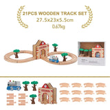 Wooden Train Track Expansion Set – Beech Wood, Multiple Layouts thumbnail 4