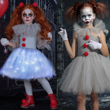 Scary Clown Light-Up Tutu Dress Halloween Costume thumbnail 1