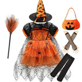 Girls Spider Witch Tutu Costume Set thumbnail 5