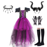 Dark Fairy Queen Costume - Girls Villain Tutu Dress thumbnail 6