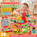 Hamburger & Noodle Play Dough Set - 39pcs Kitchen Craft Kit