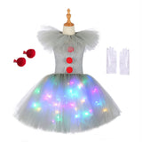 Scary Clown Light-Up Tutu Dress Halloween Costume thumbnail 3
