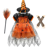 Girls Spider Witch Tutu Costume Set thumbnail 4