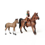 Horse & Rider Figurine Playset - Realistic 1/60 Scale thumbnail 1