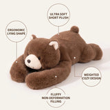 65cm Weighted Brown Bear Plush Pillow, Long Arm Soft Toy thumbnail 3