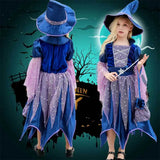 Girls Starry Witch Halloween Costume Dress thumbnail 5