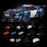 1:8 Police Supercar Building Block Set with RC & Lights - 3975 Pieces thumbnail 6