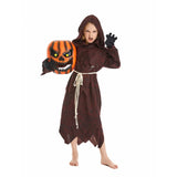Kids Scarecrow Costume with Pumpkin Mask thumbnail 1