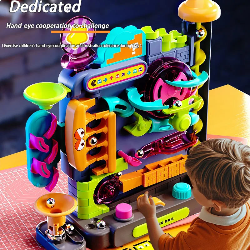 Multi-Layer Rolling Ball Track Adventure Game
