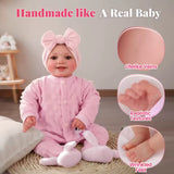 17-Inch Reborn Baby Doll – Realistic Soft Vinyl, Poseable, Smiling Newborn with Accessories thumbnail 3