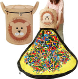 Felt Animal Toy Storage Basket with Fold-Out Play Mat thumbnail 3