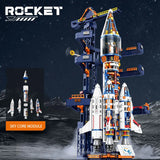 Space Rocket Launch Station Building Block Set thumbnail 3
