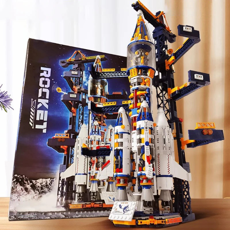 Space Rocket Launch Station Building Block Set