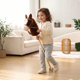 Plush Stick Horse on Wheels - Ride-On Toy for Toddlers thumbnail 2
