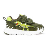 Kids LED Light-Up T-Rex Dinosaur Trainers, Leather Flashing Sneakers thumbnail 1