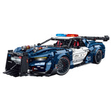 1:8 Police Supercar Building Block Set with RC & Lights - 3975 Pieces thumbnail 1
