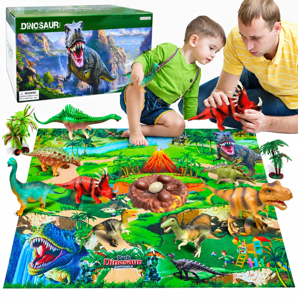 Dinosaur Jungle Playset with Play Mat & Figures