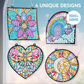 Window Art Gem Suncatcher Craft Kit - 4 Designs for Kids