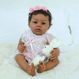 Realistic Soft-Body Baby Doll with Plush Bunny Toy thumbnail 4