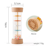 Wooden Sensory Rattle Toy - Rainbow Rainstick, Rolling Gears or Plush Bunny thumbnail 1