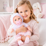 12 Inch Reborn Baby Doll Set with Jumpsuit, Lace Hat & Pacifier thumbnail 5