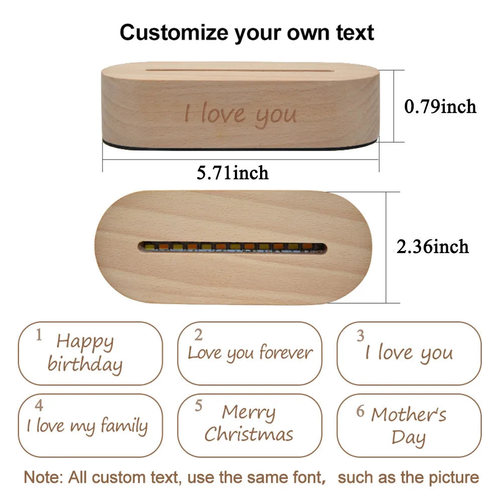 Personalized 3D Acrylic Photo Night Light