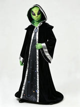 Alien Cosplay Costume with Hooded Cape, Mask and Gloves thumbnail 2