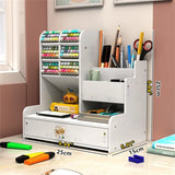 Space-Saving Pen Holder Storage Box – Multi-Compartment Organiser thumbnail 2
