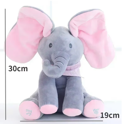 Peek-a-boo talking elephant side view