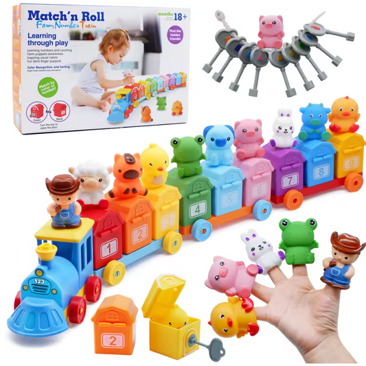 Montessori farm learning train main view