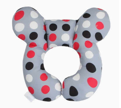 Baby pillow red white dots design