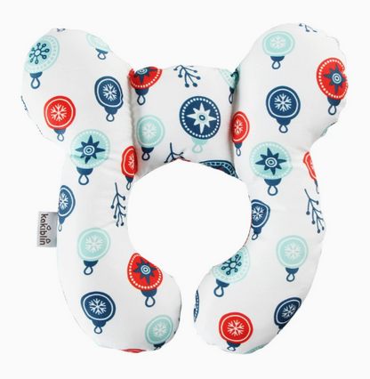 Baby pillow red white blue design