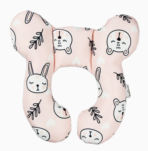 Baby pillow pink bunny design