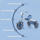 Foldable 4-in-1 Toddler Tricycle with LED Light & Storage Basket thumbnail 4