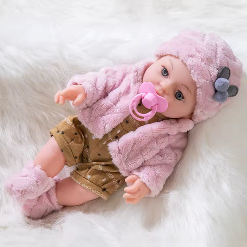 12-Inch Reborn Baby Doll with Outfit – Soft, Washable, Cuddly Newborn Toy