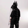 Dinosaur Skeleton Plush Full-Face Headpiece Costume with Tail