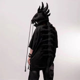 Dinosaur Skeleton Plush Full-Face Headpiece Costume with Tail thumbnail 1